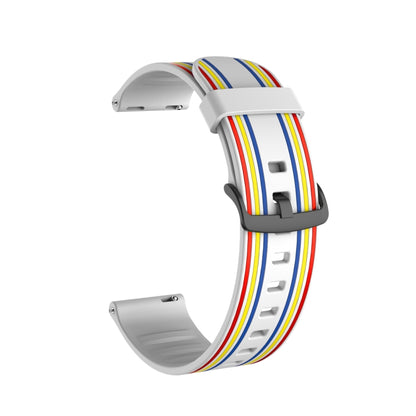 20mm Stripe Silicone Watch Band(White) - Watch Bands by buy2fix | Online Shopping UK | buy2fix