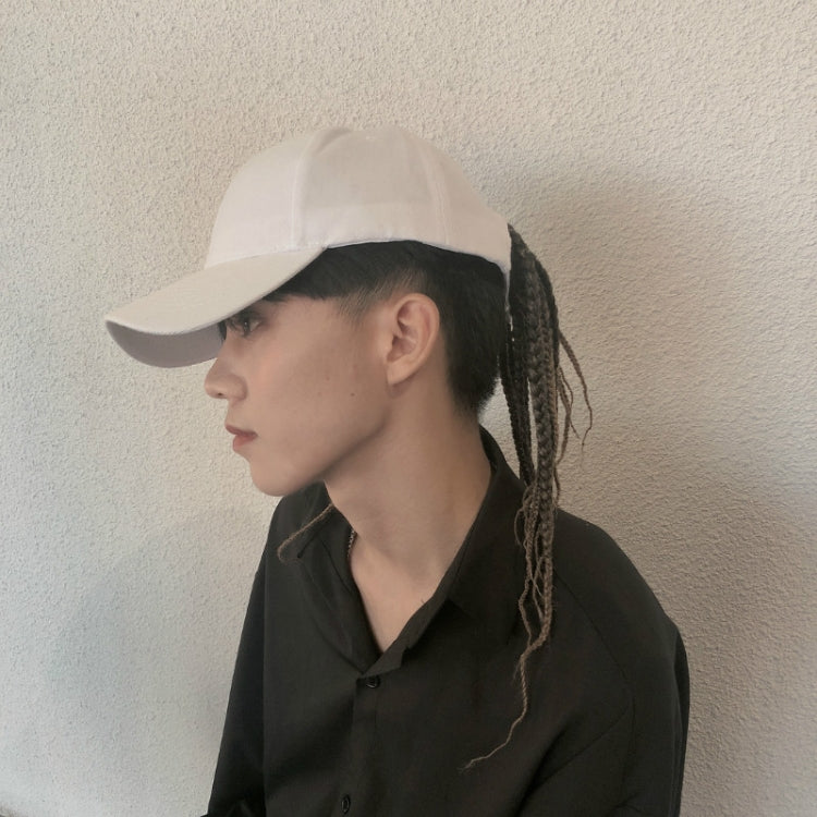 Dreadlocks Wig Hat One-piece Headgear for Men and Women, Style: White Cap(Light Brown Braid About 35cm) - Wigs by buy2fix | Online Shopping UK | buy2fix