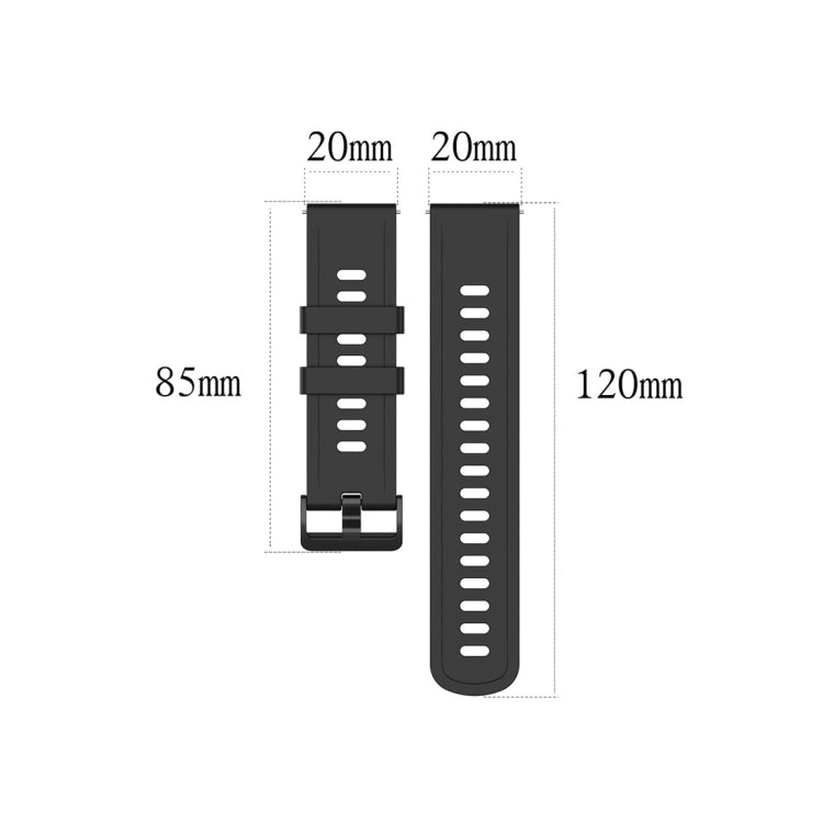 For Amazfit GTR Silicone Smart Watch Watch Band, Size:20mm(Orange) - Watch Bands by buy2fix | Online Shopping UK | buy2fix