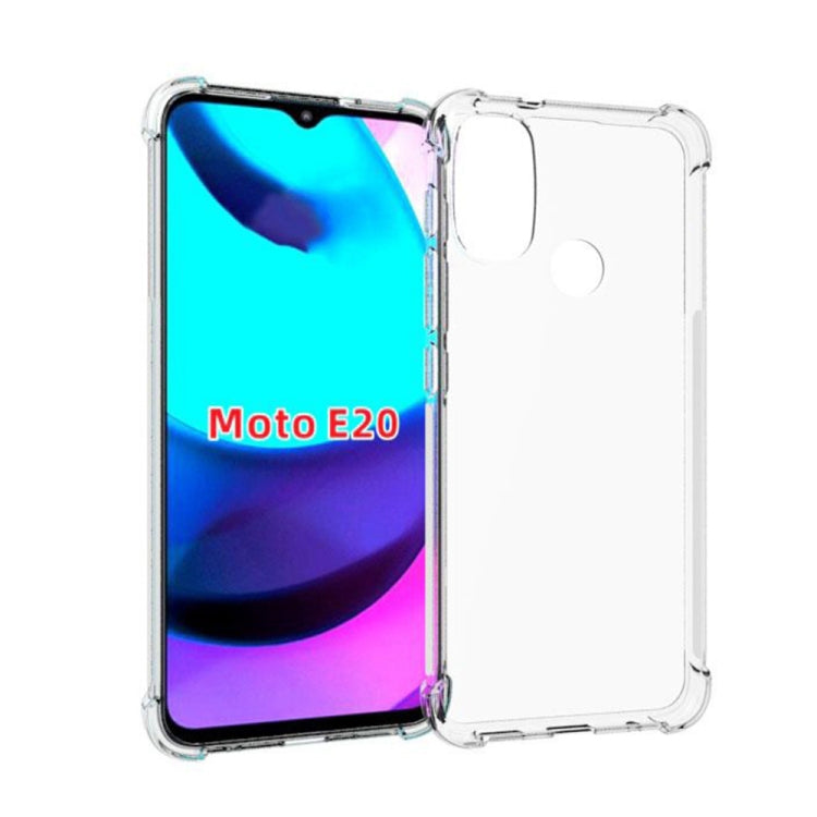 For Motorola Moto E20 / E30 / E40 Shockproof Non-slip Thickening TPU Phone Case(Transparent) - Motorola Cases by buy2fix | Online Shopping UK | buy2fix