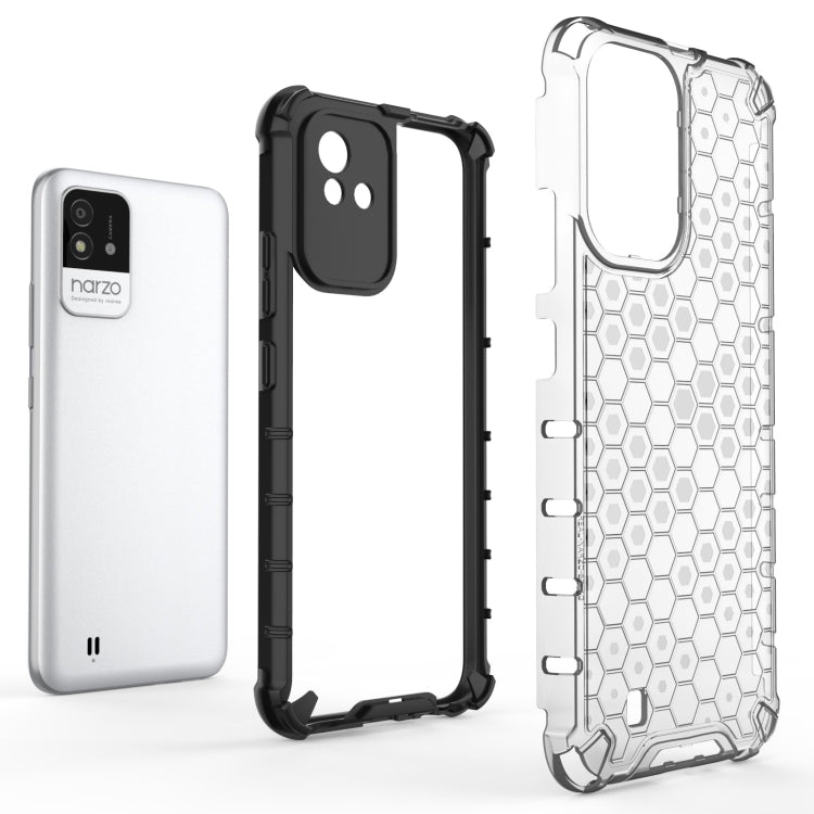 For OPPO Realme Narzo 50 4G Honeycomb PC + TPU Phone Case(Red) - Realme Cases by buy2fix | Online Shopping UK | buy2fix