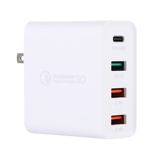 A3 PD 18W USB-C / Type-C + QC3.0 USB + Dual USB Interface Travel Charger - Apple Accessories by buy2fix | Online Shopping UK | buy2fix