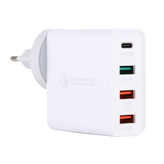 A3 PD 18W USB-C / Type-C + QC3.0 USB + Dual USB Interface Travel Charger - Apple Accessories by buy2fix | Online Shopping UK | buy2fix