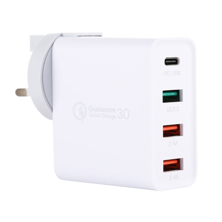 A3 PD 18W USB-C / Type-C + QC3.0 USB + Dual USB Interface Travel Charger - Apple Accessories by buy2fix | Online Shopping UK | buy2fix