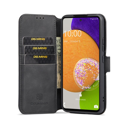 For Samsung Galaxy A53 5G DG.MING Retro Oil Side Horizontal Flip Leather Case with Holder & Card Slots & Wallet(Black) - Galaxy Phone Cases by DG.MING | Online Shopping UK | buy2fix