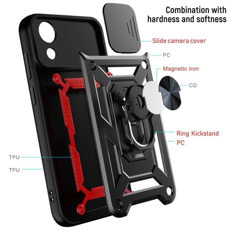 For Samsung Galaxy A03 Core Sliding Camera Cover Design TPU+PC Phone Case(Black) - Galaxy Phone Cases by buy2fix | Online Shopping UK | buy2fix