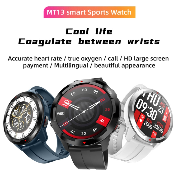MT13 1.32 inch TFT Screen Smart Watch, Support Bluetooth Call & Alipay(Blue) - Smart Wear by buy2fix | Online Shopping UK | buy2fix