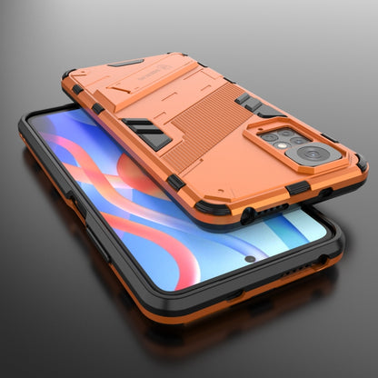 For Xiaomi Redmi Note 11 / Note 11S Global Punk Armor 2 in 1 PC + TPU Shockproof Phone Case with Invisible Holder(Orange) - Xiaomi Cases by buy2fix | Online Shopping UK | buy2fix