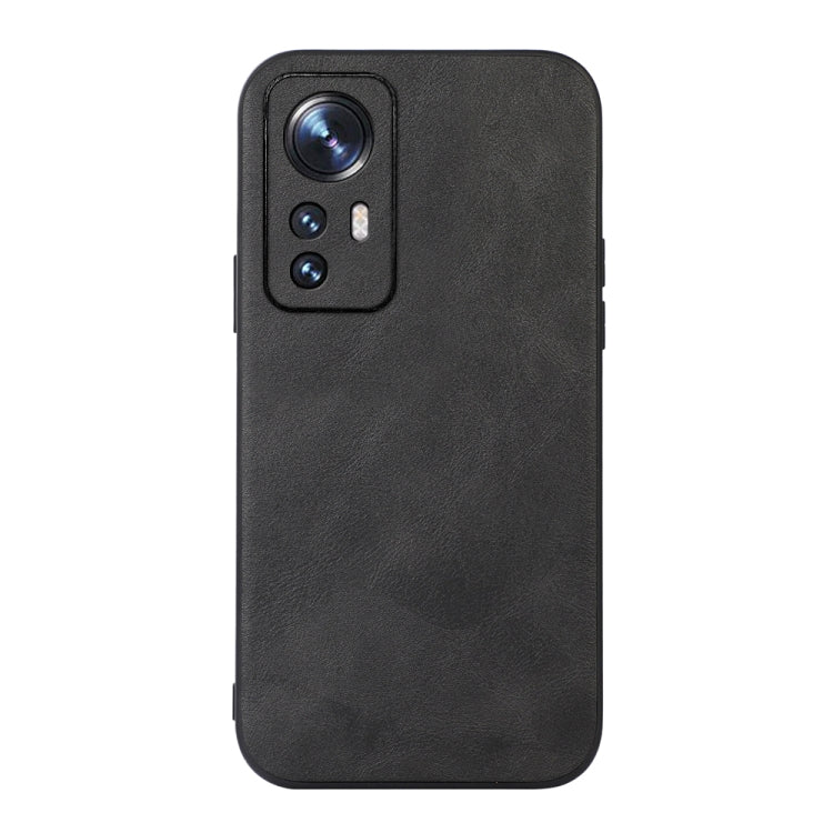 For Xiaomi 12 Pro Cowhide Texture PU Phone Case(Black) - Xiaomi Accessories by buy2fix | Online Shopping UK | buy2fix