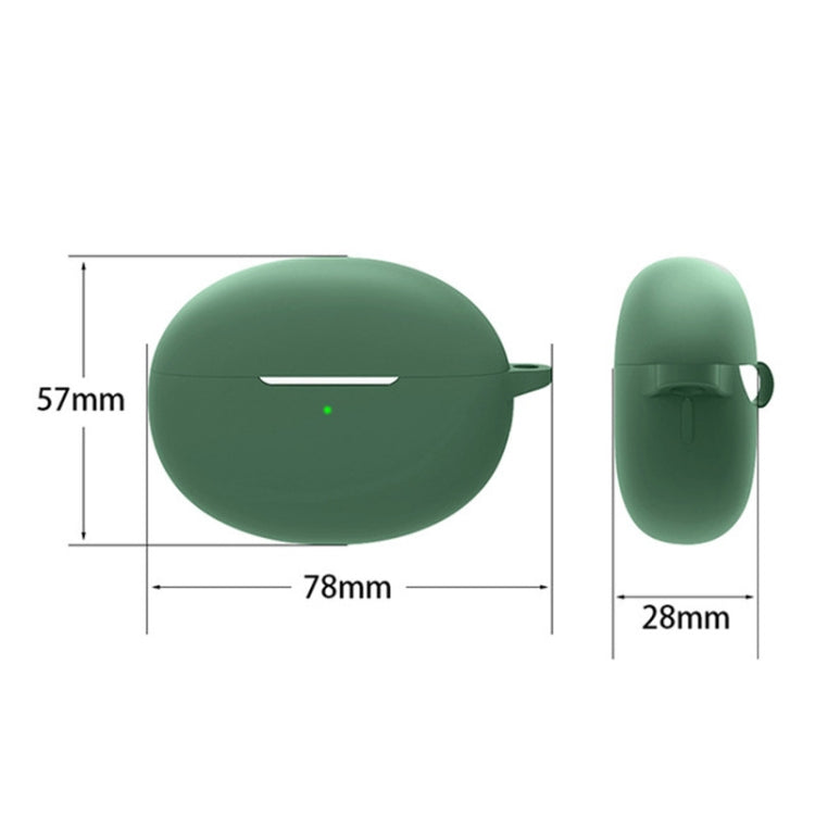 Solid Color Silicone Earphone Protective Case For OPPO Enco X2(Dark Green) - Mobile Accessories by buy2fix | Online Shopping UK | buy2fix