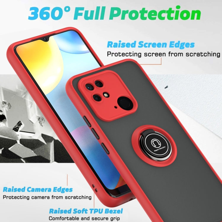 For Xiaomi Redmi 10C Q Shadow 1 Series TPU + PC Ring Holder Phone Case(Royal Blue) - Xiaomi Cases by buy2fix | Online Shopping UK | buy2fix