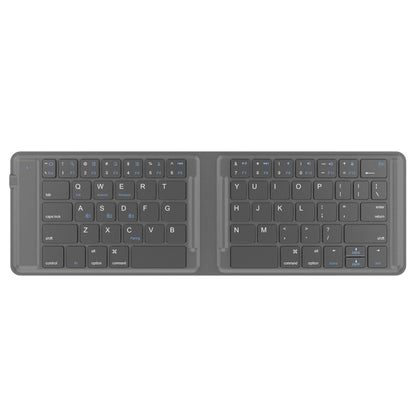 G2104 Leather Foldable Bluetooth Keyboard(Grey) - Wireless Keyboard by buy2fix | Online Shopping UK | buy2fix