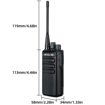 1 Pair RETEVIS RB29 FRS Free-license Two Way Radio Walkie Talkie(Black) - Handheld Walkie Talkie by RETEVIS | Online Shopping UK | buy2fix