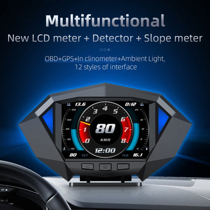 P1 3.5 inch Car OBD2 GPS HUD Head Up System Smart Digital Speedometer Meter Display - In Car by buy2fix | Online Shopping UK | buy2fix