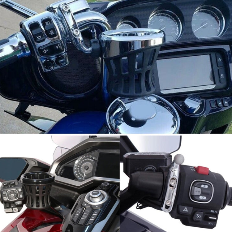 Motorcycle Drinking Holder Cup for Honda GL1800(Black) - In Car by buy2fix | Online Shopping UK | buy2fix