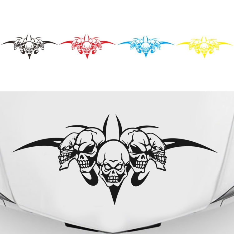 D-299 Skull Pattern Car Modified Hood Decorative Sticker(Black) - In Car by buy2fix | Online Shopping UK | buy2fix