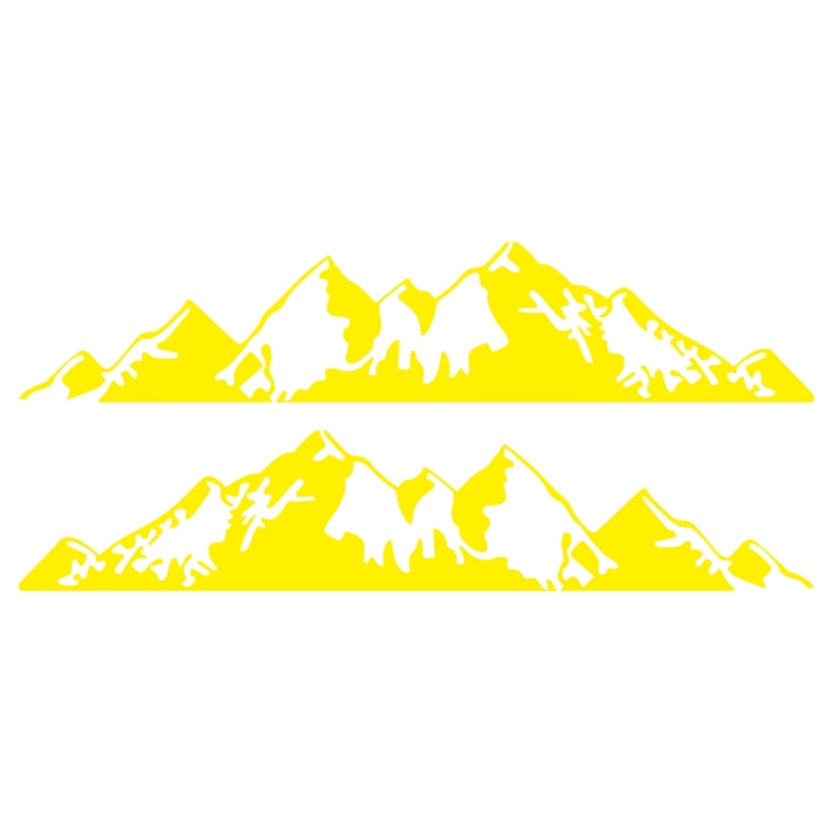 2 PCS/Set D-750 Mountain Pattern Car Modified Decorative Sticker(Yellow) - In Car by buy2fix | Online Shopping UK | buy2fix