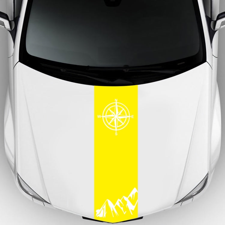 D-864 Compass Pattern Car Modified Decorative Sticker(Yellow) - In Car by buy2fix | Online Shopping UK | buy2fix