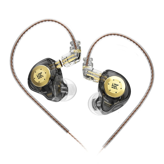 KZ-EDX PRO 1.25m Dynamic HiFi In-Ear Sports Music Headphones, Style:Without Microphone(Transparent Black) - In Ear Wired Earphone by KZ | Online Shopping UK | buy2fix