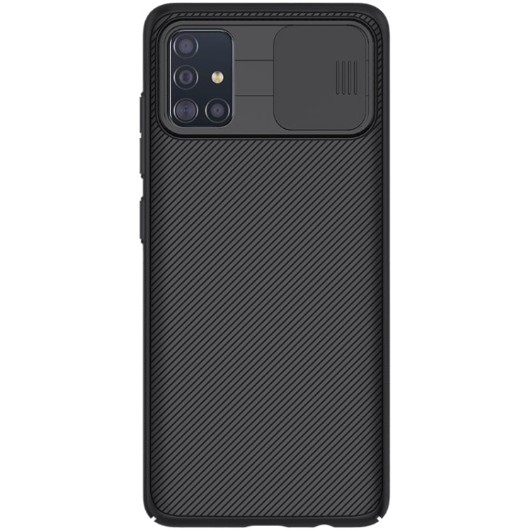 For Galaxy A51 NILLKIN Black Mirror Series PC Camshield Full Coverage Dust-proof Scratch Resistant Mobile Phone Case(Black) - Galaxy Phone Cases by NILLKIN | Online Shopping UK | buy2fix