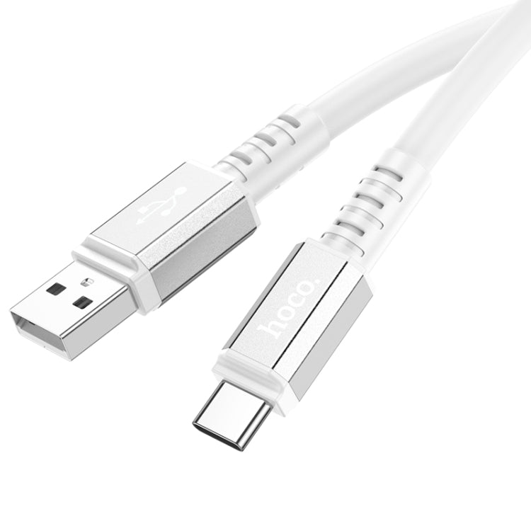 hoco X85 3A USB to USB-C / Type-C Strength Charging Data Cable，Length：1m(White) -  by hoco | Online Shopping UK | buy2fix