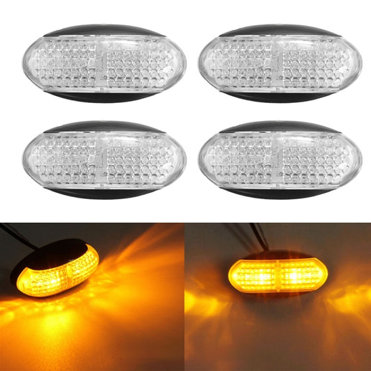 4 PCS MK-184 DC10-30V Truck Two-color Side Clearance Maker Light(Yellow Shell Yellow Light) - In Car by buy2fix | Online Shopping UK | buy2fix