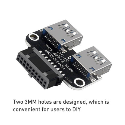 10 PCS 19/20Pin to Dual USB 3.0 Adapter Converter, Model:PH22 - Others by buy2fix | Online Shopping UK | buy2fix