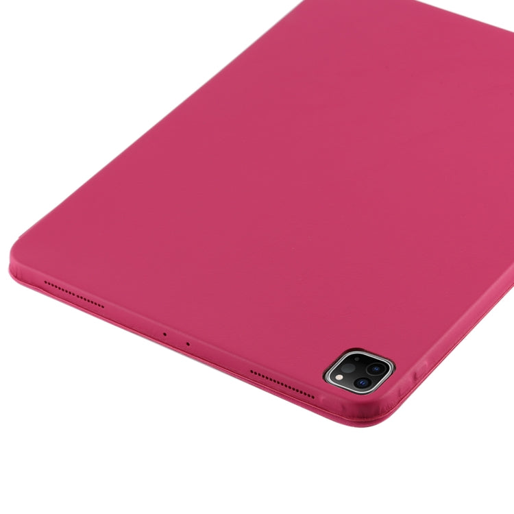 For iPad Pro 11 2022 / 2021 / 2020 3-fold Horizontal Flip Smart Leather Tablet Case with Sleep / Wake-up Function & Holder(Rose Red) - iPad Pro 11 (2022/2021) Cases by buy2fix | Online Shopping UK | buy2fix