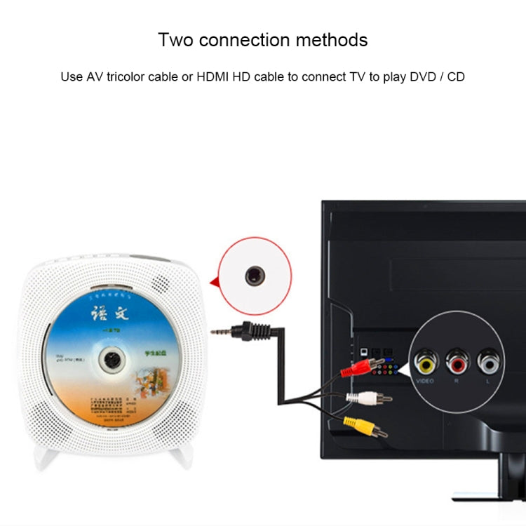 Kecag KC-609 Wall Mounted Home DVD Player Bluetooth CD Player, Specification:DVD/CD+Connectable TV  + Plug-In Version(White) - Consumer Electronics by Kecag | Online Shopping UK | buy2fix