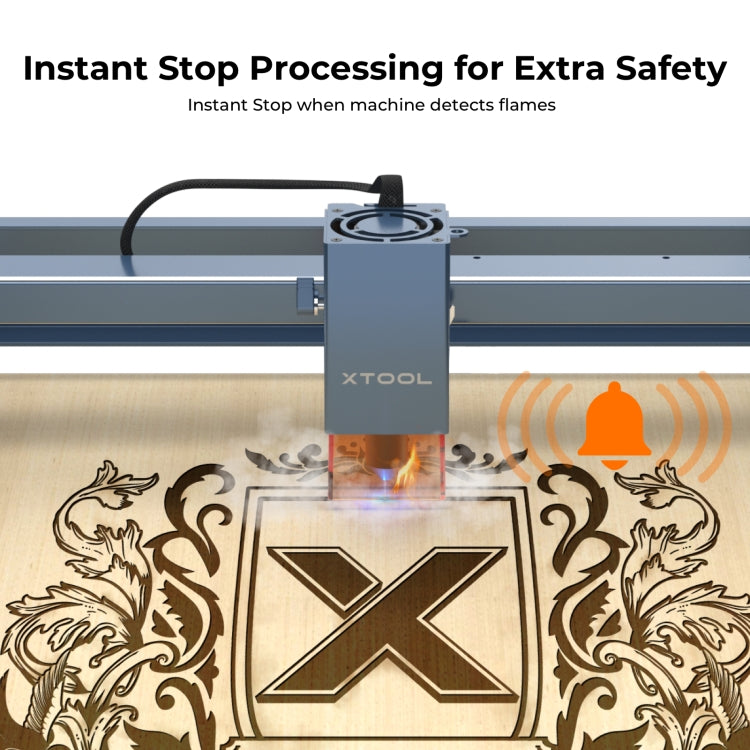 XTOOL D1 Pro-10W High Accuracy DIY Laser Engraving & Cutting Machine, Plug Type:UK Plug(Golden Red) - DIY Engraving Machines by XTOOL | Online Shopping UK | buy2fix