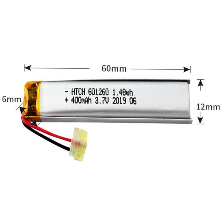2pcs 601260 400mAh Li-Polymer Battery Replacement - Others by buy2fix | Online Shopping UK | buy2fix