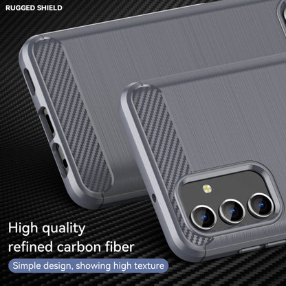 For Samsung Galaxy A04s Brushed Texture Carbon Fiber TPU Case(Grey) - Galaxy Phone Cases by buy2fix | Online Shopping UK | buy2fix