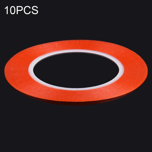 10 PCS 1mm Width Double Sided Adhesive Sticker Tape, Length: 25m(Red) - Repair & Spare Parts by buy2fix | Online Shopping UK | buy2fix