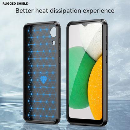 For Samsung Galaxy A03 Core Brushed Texture Carbon Fiber TPU Phone Case(Black) - Galaxy Phone Cases by buy2fix | Online Shopping UK | buy2fix