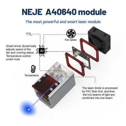 NEJE MASTER 3 MAX Laser Engraver with A40640 Dual Laser Beam Module(US Plug) - Consumer Electronics by NEJE | Online Shopping UK | buy2fix