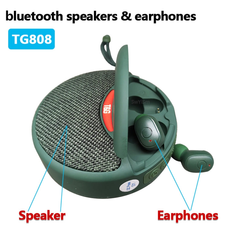 T&G TG808 2 in 1 Mini Wireless Bluetooth Speaker Wireless Headphones(Grey) - Mini Speaker by T&G | Online Shopping UK | buy2fix