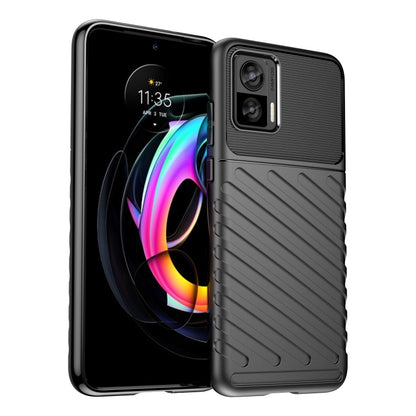 For Motorola Edge 30 Neo Thunderbolt Shockproof TPU Protective Soft Phone Case(Black) - Motorola Cases by buy2fix | Online Shopping UK | buy2fix