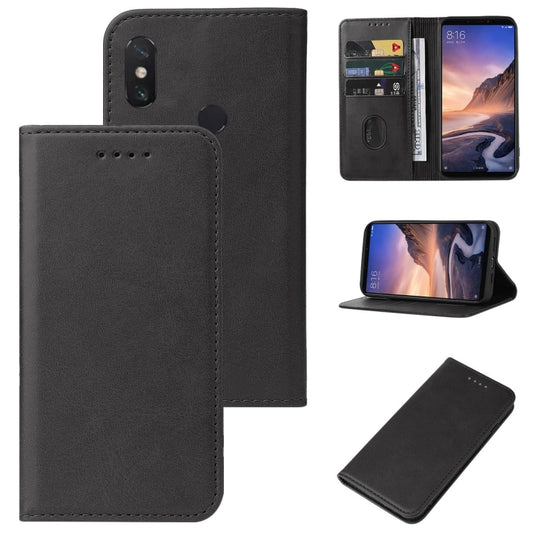 For Xiaomi Mi Max 3 Pro Magnetic Closure Leather Phone Case(Black) - Xiaomi Cases by buy2fix | Online Shopping UK | buy2fix