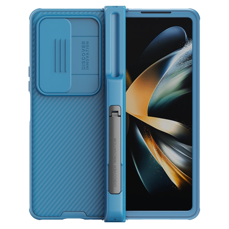 For Samsung Galaxy Z Fold4 5G NILLKIN Black Mirror Pro Series Camshield PC Phone Case with Pen Slot, Set Version(Blue) - Galaxy Z Fold4 5G Cases by NILLKIN | Online Shopping UK | buy2fix