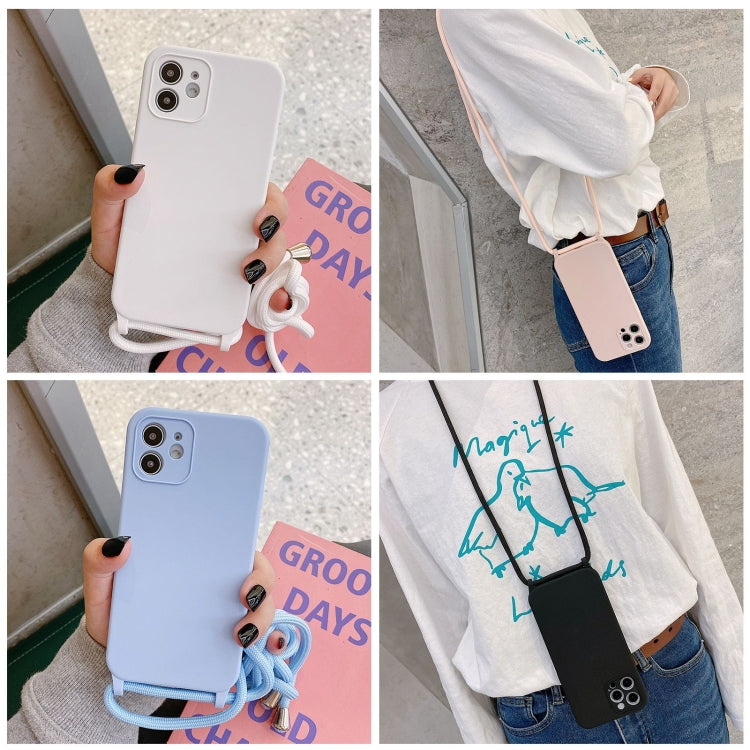For iPhone 14 Plus Crossbody Lanyard Liquid Silicone Case(White) - iPhone 14 Plus Cases by buy2fix | Online Shopping UK | buy2fix