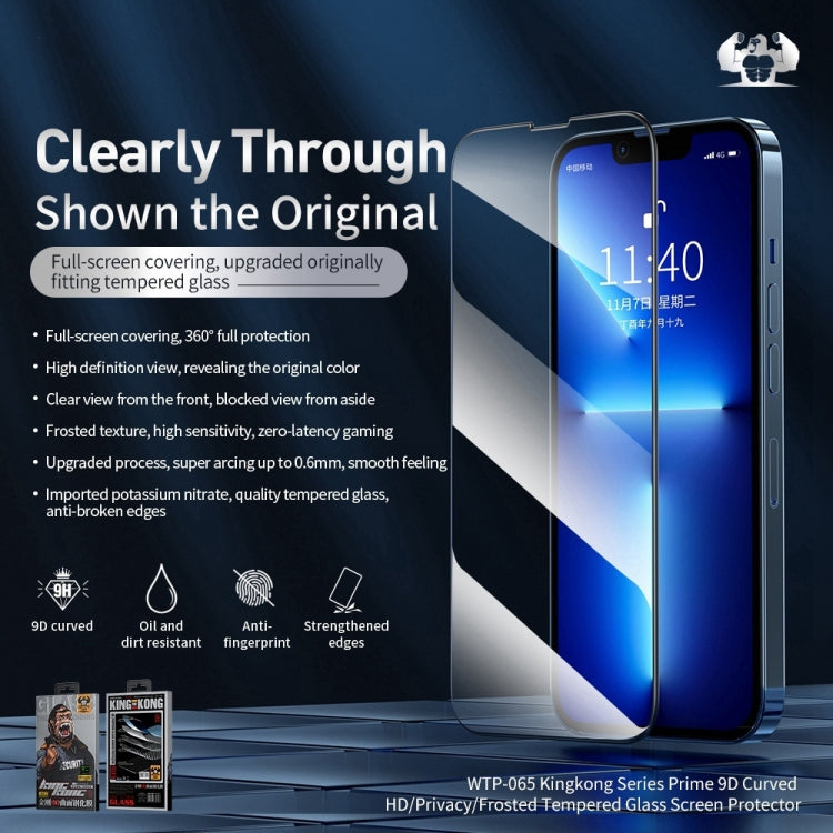 For iPhone 13 Pro Max 10pcs WEKOME 9D Curved Privacy Tempered Glass Film - iPhone 13 Pro Max Tempered Glass by WK | Online Shopping UK | buy2fix