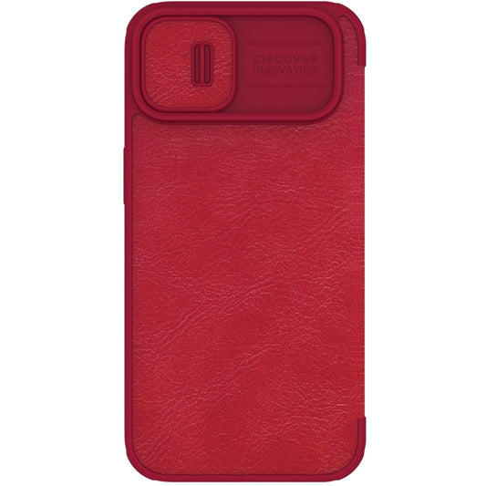 For iPhone 14 Plus  NILLKIN QIN Series Pro Crazy Horse Texture Leather Case(Red) - iPhone 14 Plus Cases by NILLKIN | Online Shopping UK | buy2fix