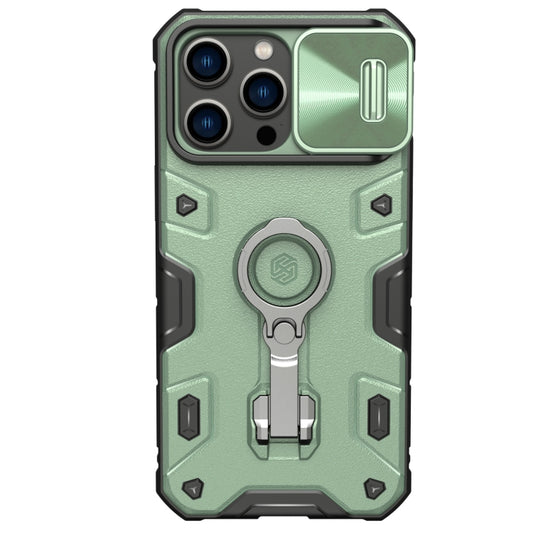 For iPhone 14 Pro Max NILLKIN CamShield Armor Pro Magnetic Phone Case(Green) - iPhone 14 Pro Max Cases by NILLKIN | Online Shopping UK | buy2fix