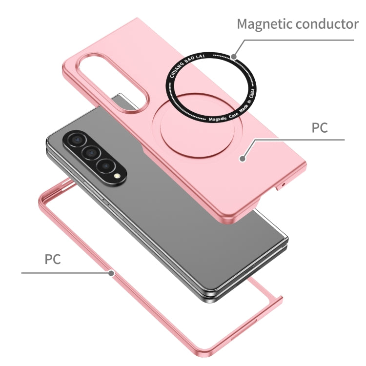For Samsung Galaxy Z Fold4 Magsafe Magnetic Folding PC Phone Case(Pink) - Galaxy Z Fold4 5G Cases by buy2fix | Online Shopping UK | buy2fix