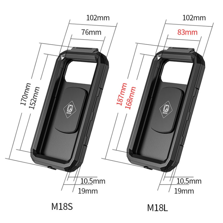 M18L-QD Motorcycle / Bicycle Waterproof Quick Release Mobile Phone Holder - In Car by buy2fix | Online Shopping UK | buy2fix