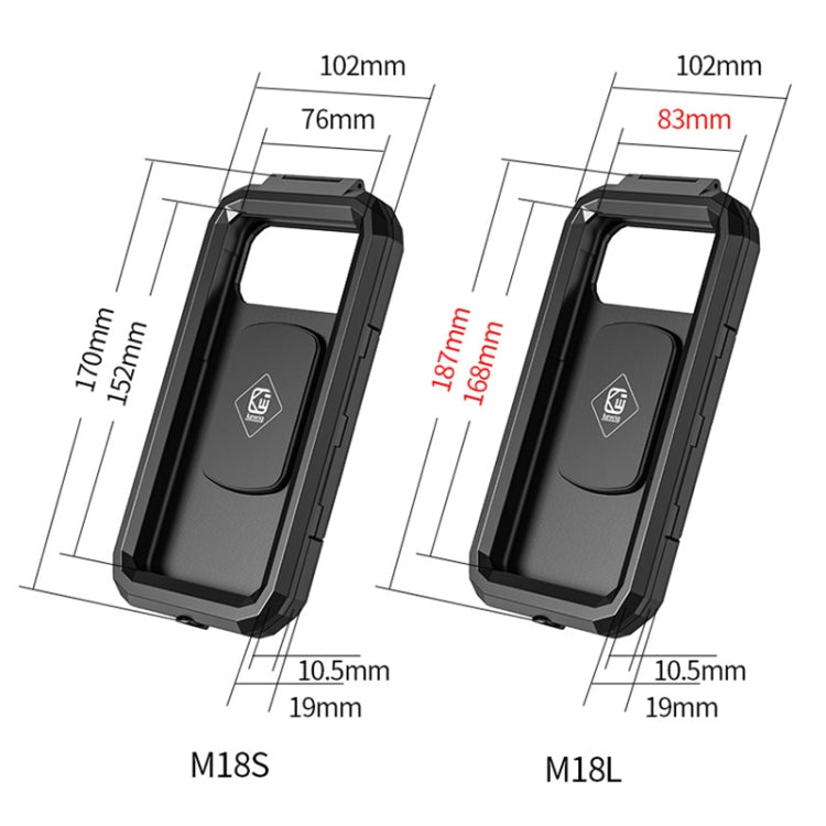 M18S-QD Motorcycle / Bicycle Waterproof Quick Release Mobile Phone Holder - In Car by buy2fix | Online Shopping UK | buy2fix