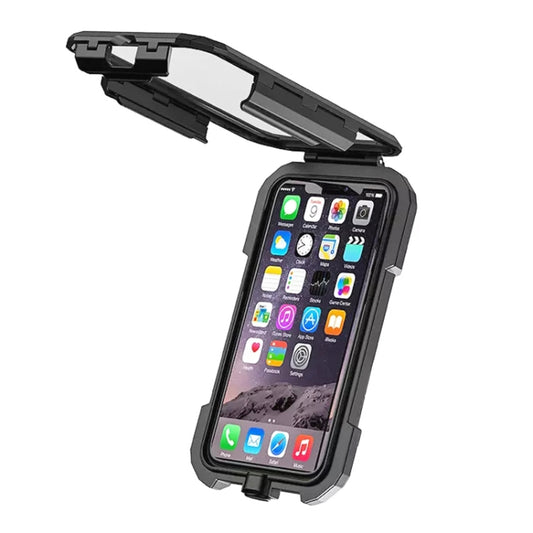 M18S-A2 Motorcycle / Bicycle Rearview Mirror Wireless Charging Waterproof Box Mobile Phone Holder - In Car by buy2fix | Online Shopping UK | buy2fix