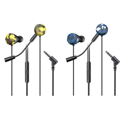 awei L6 1.2m In-ear E-sports Wired Headset With Microphone(Yellow) - In Ear Wired Earphone by awei | Online Shopping UK | buy2fix