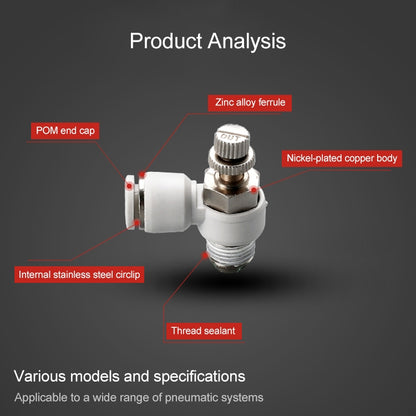SL8-03 LAIZE SL Throttle Valve Elbow Pneumatic Quick Connector -  by LAIZE | Online Shopping UK | buy2fix