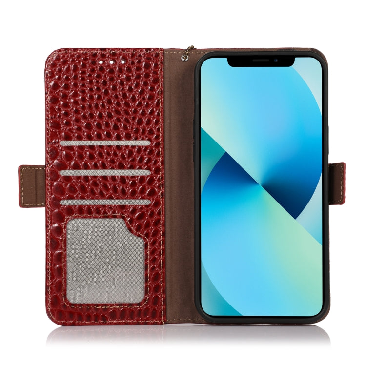 For Samsung Galaxy A14 5G Crocodile Top Layer Cowhide Leather Phone Case(Red) - Galaxy Phone Cases by buy2fix | Online Shopping UK | buy2fix